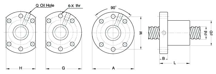 SFU2005-4、 滾珠絲杠軸承