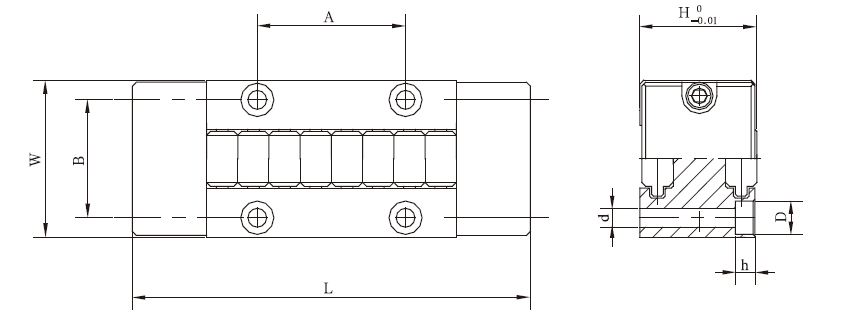 GZD20x70滾柱導(dǎo)軌塊