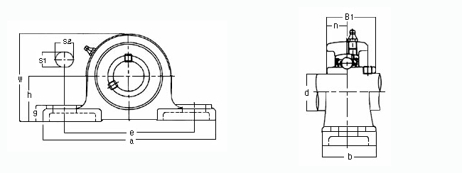 UCPX11外球面軸承帶座